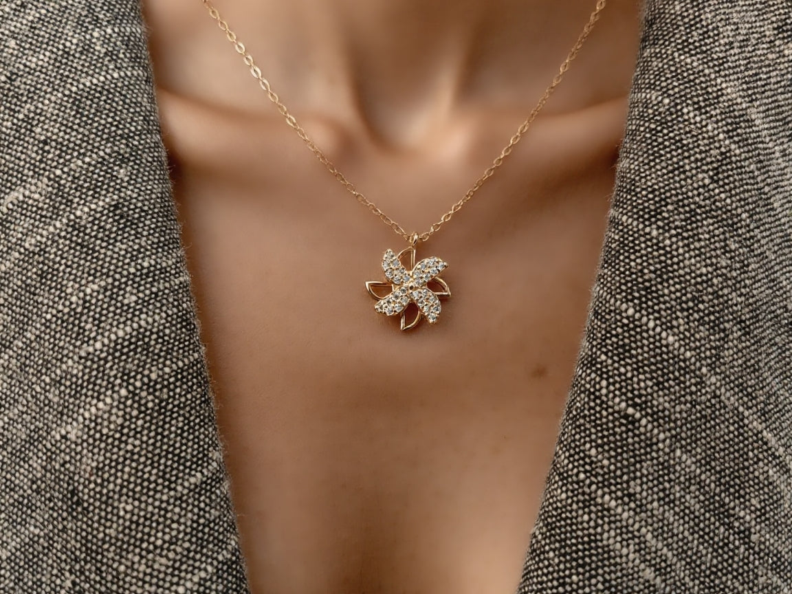 Rotatable Windmill Necklaces