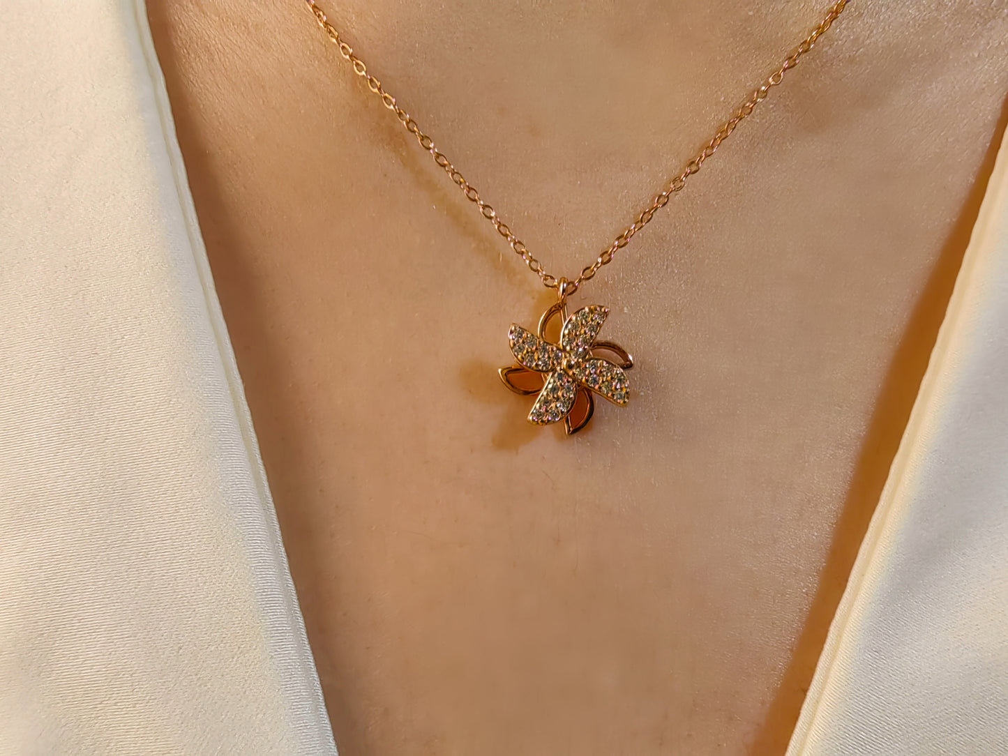 Rotatable Windmill Necklaces