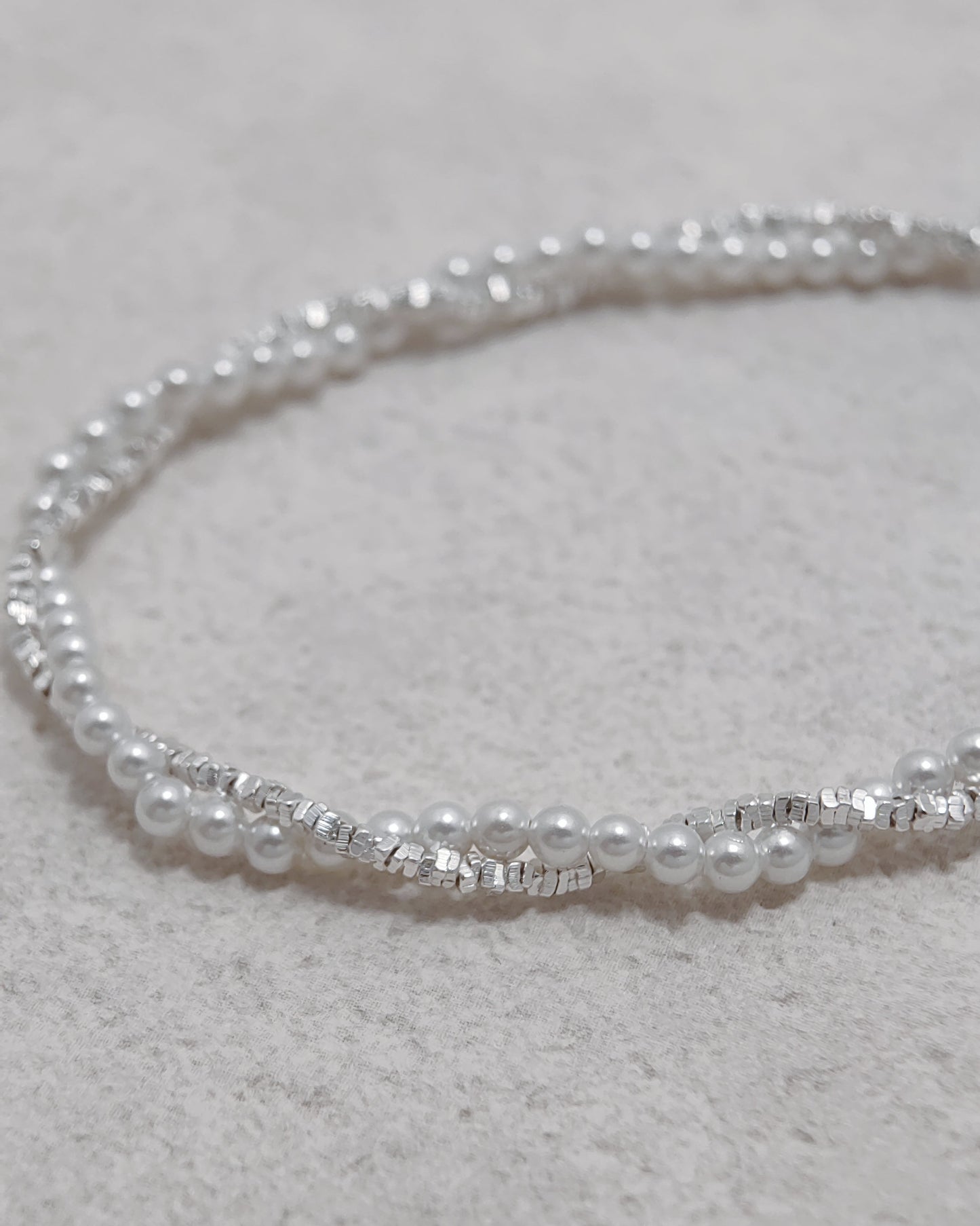 Pearl and Sterling Silver Charm Bracelet