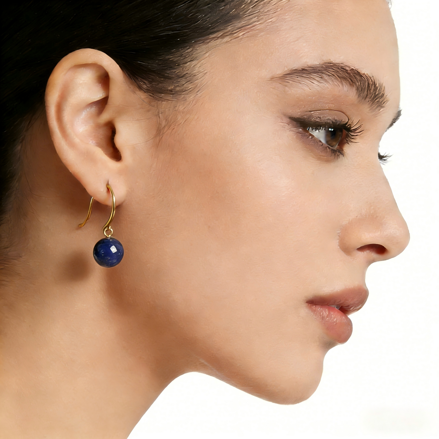 Lapis Lazuli Ball Earrings