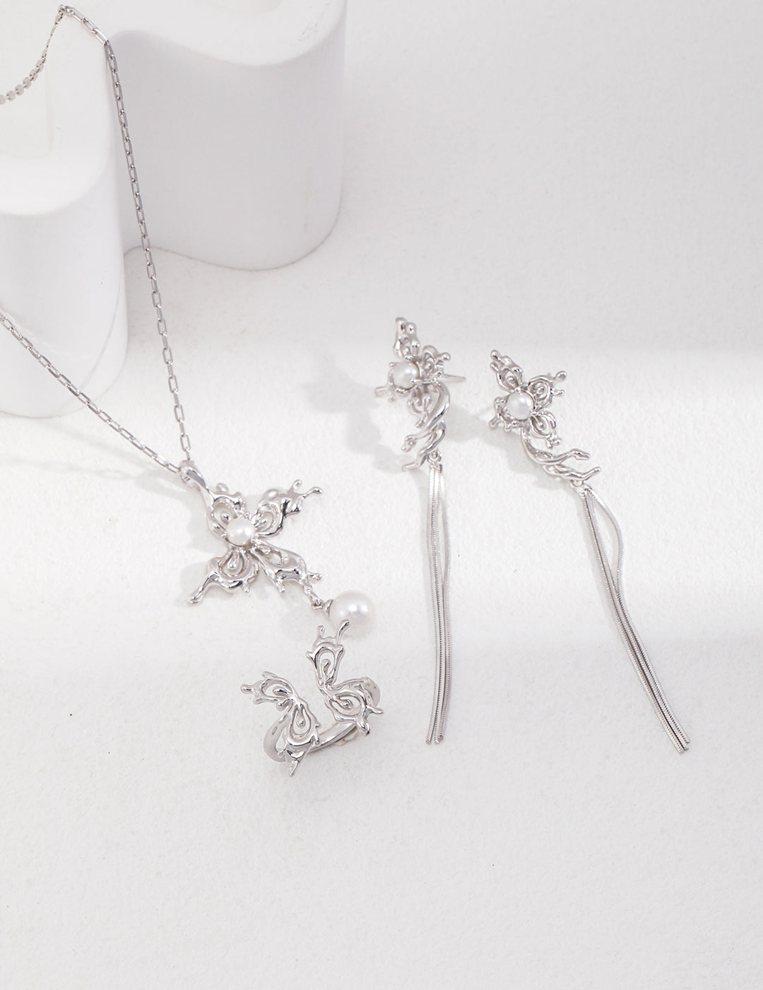Phalaenopsis Pearl Jewelry Set